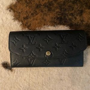 LOUIS VUITON BLACK EMILIE EMPRIENTE WALLET